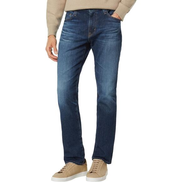 AG Adriano Goldschmied NWT Everett Slim Straight Jeans Size 40 x 33 Dark Blue - Picture 1 of 12